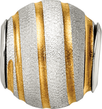 Sophia Jewelers Gold-Plated Sterling Silver 925 Hollow Laser-Cut Bead