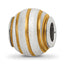 Sterling Silver Reflections Gold-plated Laser Cut Bead