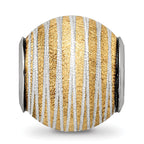Sterling Silver 925 Gold-Plated Bead with Laser Cut Hollow Design