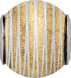 Sterling Silver 925 Gold-Plated Bead with Laser Cut Hollow Design