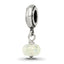 Sterling Silver Reflections Yellow Dichroic Glass Dangle Bead