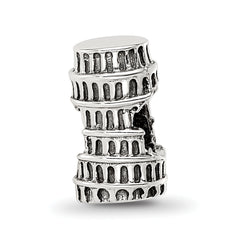 Sterling Silver Reflections Leaning Tower of Pisa Bead