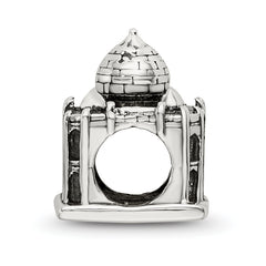 Sterling Silver 925 Taj Mahal Bead with Antiqued Finish Elegant Themed Design