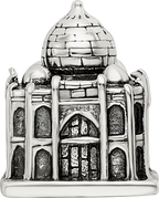 Sterling Silver 925 Taj Mahal Bead with Antiqued Finish Elegant Themed Design