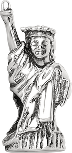 Sterling Silver 925 Statue of Liberty Bead with Antiqued Finish