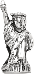 Sterling Silver 925 Statue of Liberty Bead with Antiqued Finish