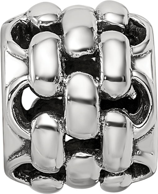 Sterling Silver 925 Polished Bali Bead with 10mm Solid Cast Design