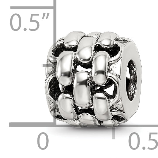 Sterling Silver 925 Polished Bali Bead with 10mm Solid Cast Design