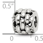 Sterling Silver 925 Polished Bali Bead with 10mm Solid Cast Design