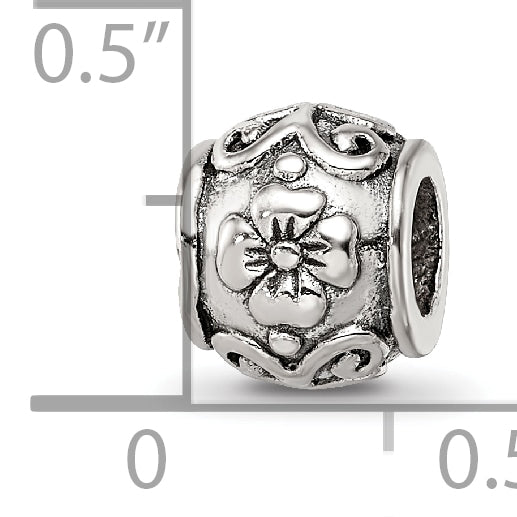 Sterling Silver Reflections Floral Bead