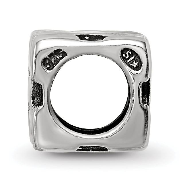 Sterling Silver 925 Best Friend Bead with Antiqued Finish Solid Craftsmanship by Sophia Jewelers Secondary image