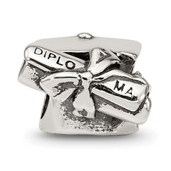 Sterling Silver Reflections Graduation Cap & Diploma Bead