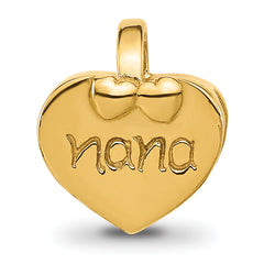 Sterling Silver Reflections Gold-plated Heart Nana Bead