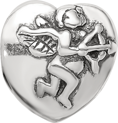Sterling Silver Reflections Cupid Heart Bead