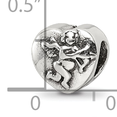 Sterling Silver Reflections Cupid Heart Bead