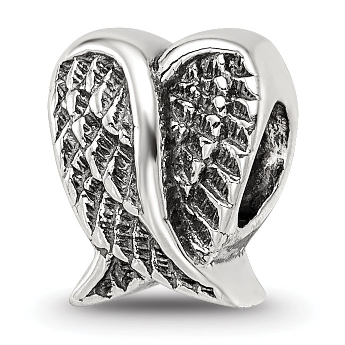 Sterling Silver Reflections Heart Shaped Wings Bead Main image