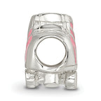 Sterling Silver 925 Kids Bead with Enameled Rollerskate Design, Polished Finish