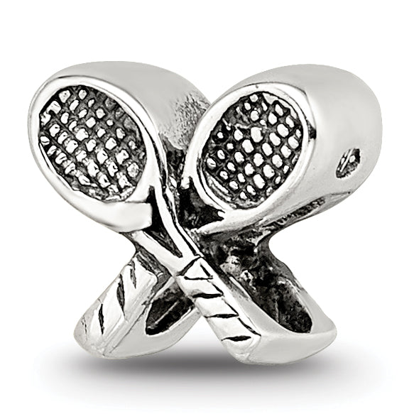 Sterling Silver Reflections Kids Tennis Racquets Bead Main image