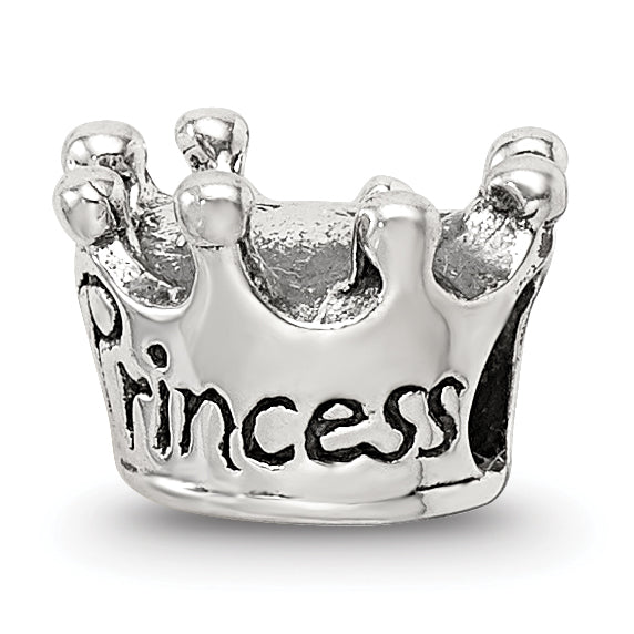 Sterling Silver Reflections Kids Princess Crown Bead Main image