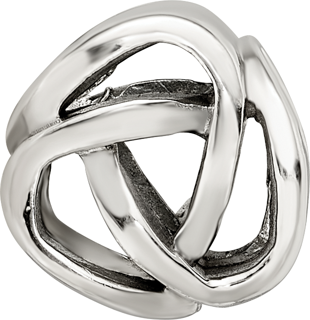 Sterling Silver 925 Antiqued Bali Bead with Fancy Design 10mm