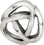 Sterling Silver 925 Antiqued Bali Bead with Fancy Design 10mm