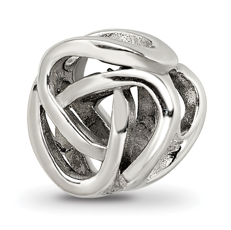 Sterling Silver 925 Antiqued Bali Bead with Fancy Design 10mm