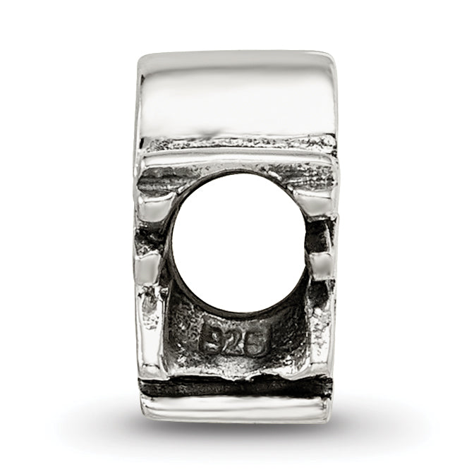 Sterling Silver 925 Little Sister Bead with Polished Finish Solid Charm
