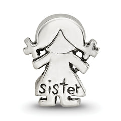 Sterling Silver Reflections Little Sister Girl Bead