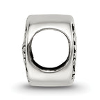 Sterling Silver 925 Mom Bead with Antiqued Finish Solid Themed Charm