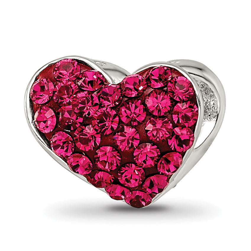 Sterling Silver Reflections Red Preciosa Crystal Heart Bead Main image
