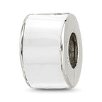 Sterling Silver 925 Bead with White Preciosa Crystal Polished Finish