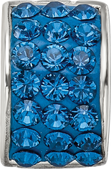 Sterling Silver Reflections Blue Preciosa Crystal Bead