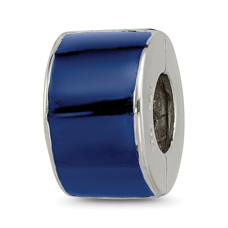 Sophia Jewelers Sterling Silver 925 Polished Blue Crystal Bead