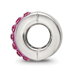 Sterling Silver Reflections Pink Preciosa Crystal Bead