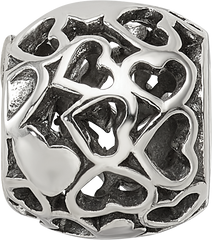 Sterling Silver Reflections Hearts Bali Bead
