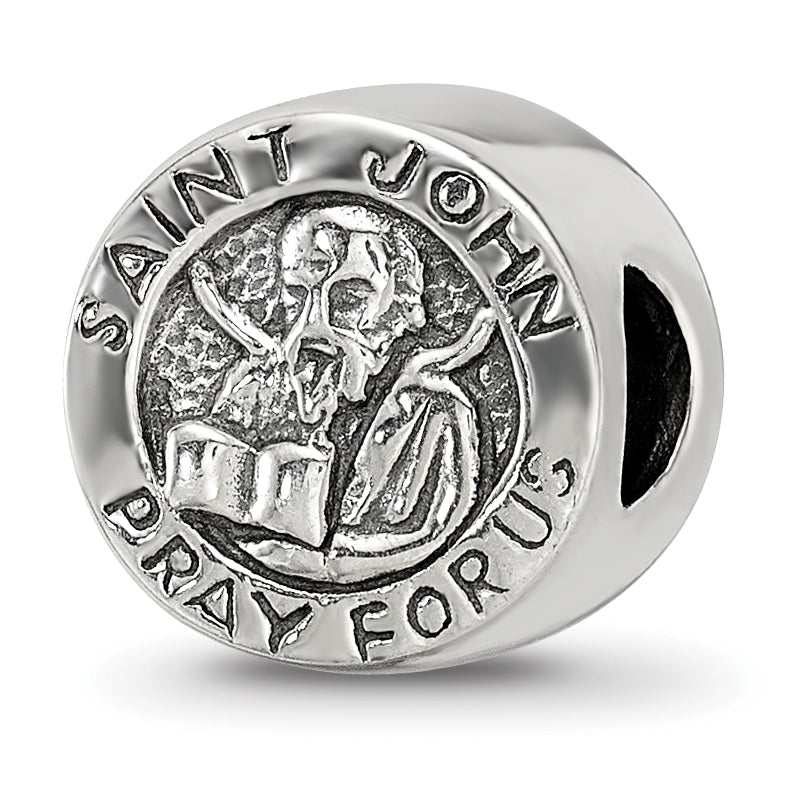 Sterling Silver Reflections Saint John Pray For Us Bead Main image