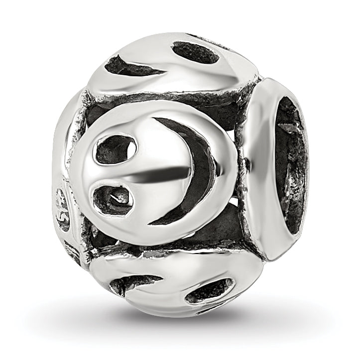Sterling Silver Reflections Smiley Faces Bead Main image