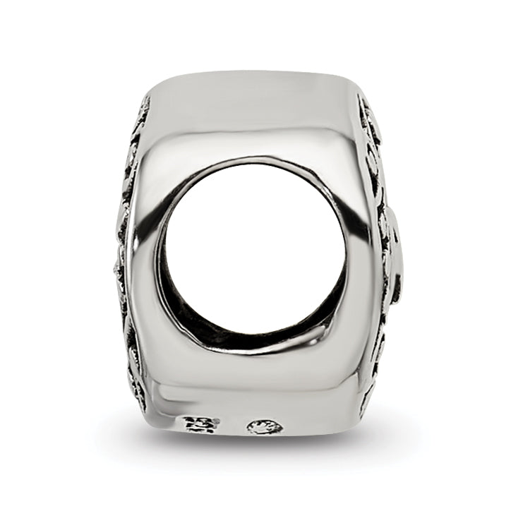 Sterling Silver 925 Hope Bead with Antiqued Finish for Timeless Elegance