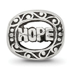 Sterling Silver 925 Hope Bead with Antiqued Finish for Timeless Elegance