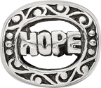 Sterling Silver 925 Hope Bead with Antiqued Finish for Timeless Elegance