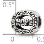 Sterling Silver 925 Hope Bead with Antiqued Finish for Timeless Elegance