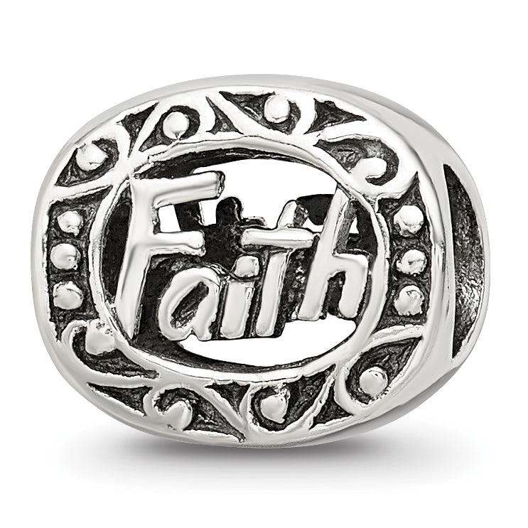 Sterling Silver Reflections Faith Bead Main image