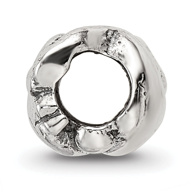 Sterling Silver 925 Dolphin Bead with Antiqued Finish Solid and Casted Design