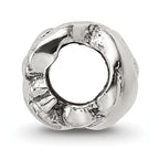 Sterling Silver 925 Dolphin Bead with Antiqued Finish Solid and Casted Design