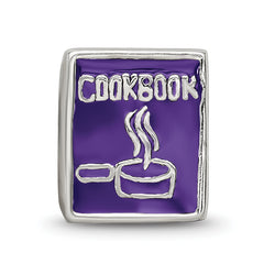 Sterling Silver Reflections Purple Enameled Cookbook Bead