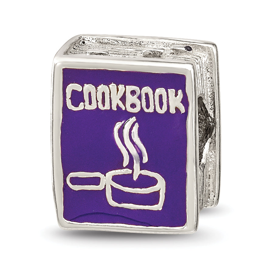 Sterling Silver Reflections Purple Enameled Cookbook Bead Main image