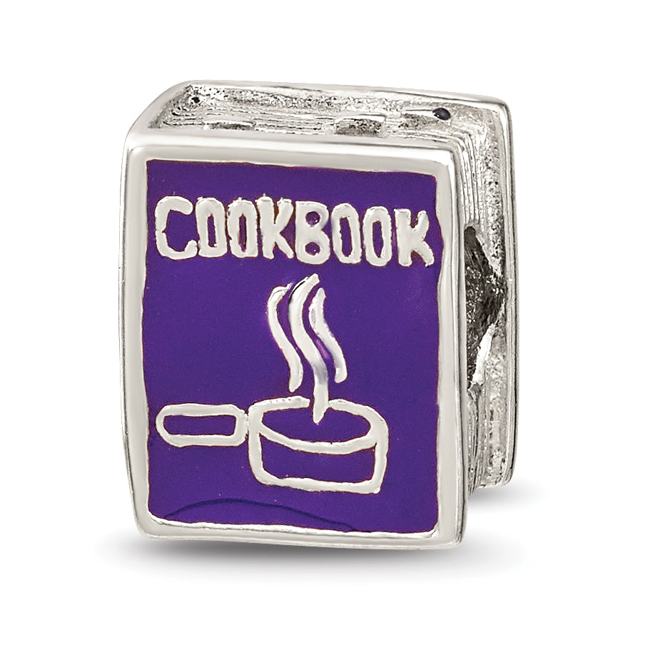 Sterling Silver Reflections Purple Enameled Cookbook Bead