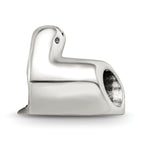 Sterling Silver 925 Antiqued Sea Lion Bead with Solid Cast Design
