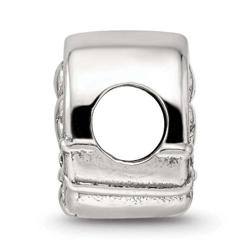 Sterling Silver 925 Three Leaf Clover Bead with Polished Finish Elegant Charm