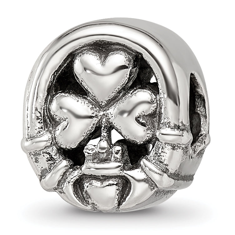 Sterling Silver Reflections Three Leaf Clover Bead Main image